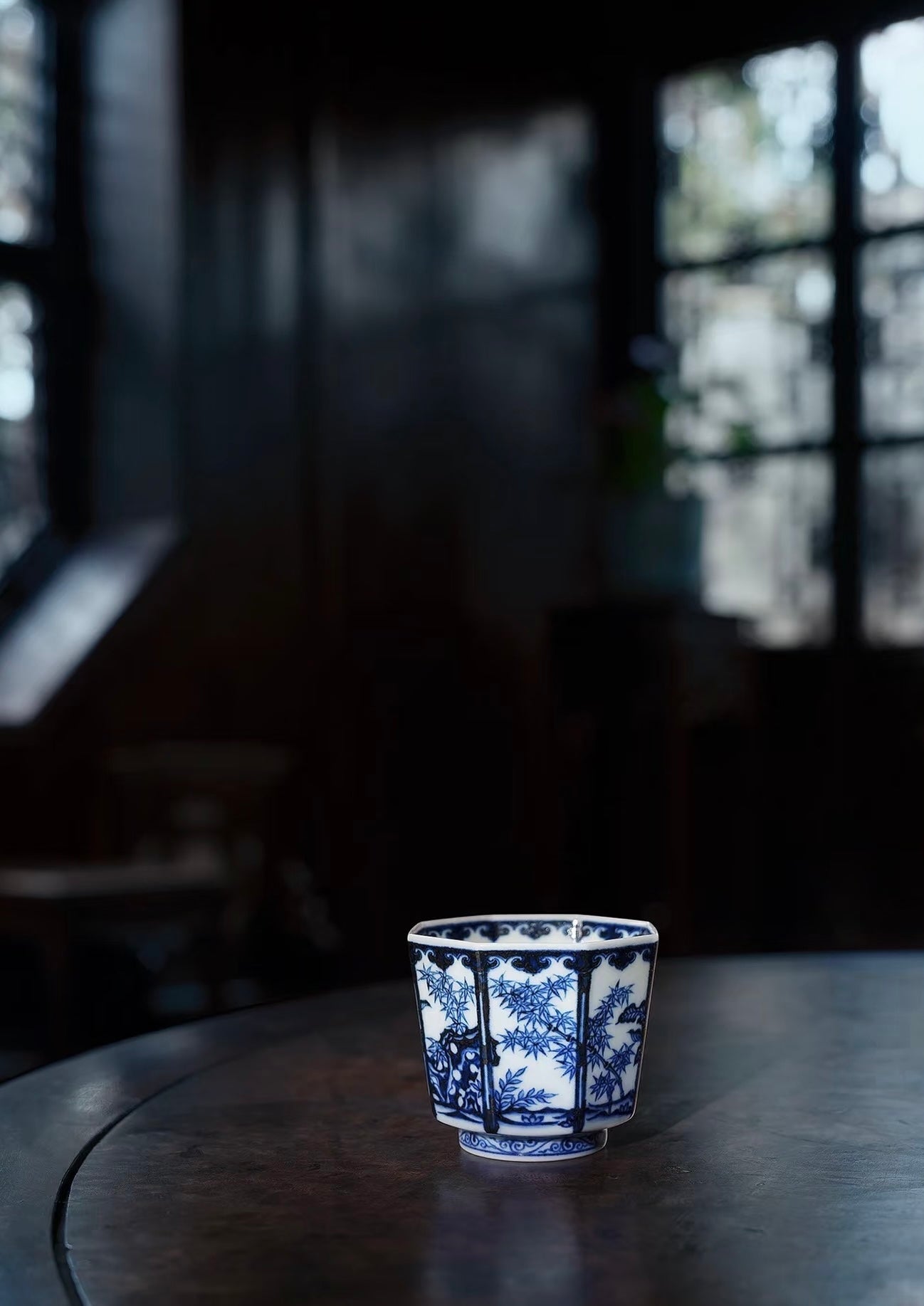 Orientail blue & White Porcelain Coffe Cup
